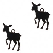 Metal Bohemian pendant Deer Black